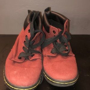 Dr. martens maroon booties